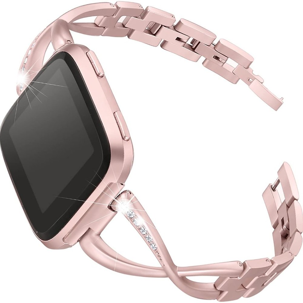Fitbit Versa / Versa 2 Rose Gold Rhinestone Band